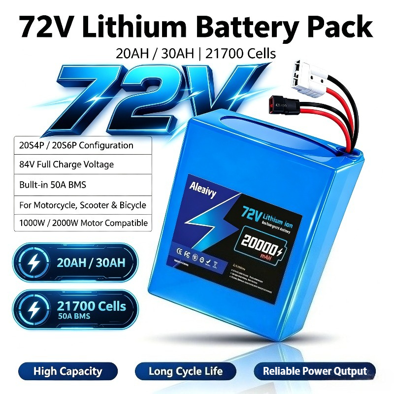Electric Bicycle Battery 72V 30Ah - 72V 배터리 20S4P 20AH 20S6P 30AH