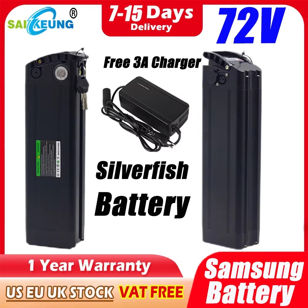 Electric Bicycle Battery 72V 30Ah - 72V 실버피쉬 아쿠 티타네이트 프레임 전기