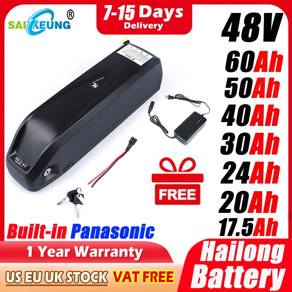 오리지널 48V 52V 20AH 60V 전기자전거 배터 - Ebike Battery 48V 20Ah Hailong 리뷰 및 가격